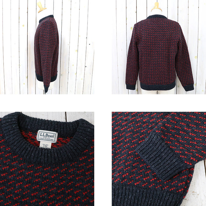 L.L.Bean『Norwegian Sweater』(Dark Charcoal/Red)