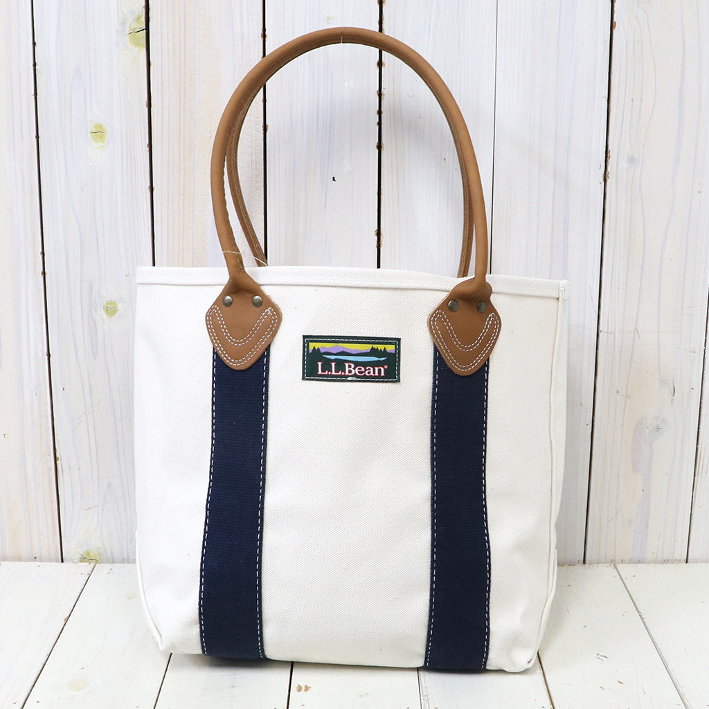 L.L.Bean『Leather Handle Katahdin Boat and Tote Bag』(Natural/Blue)