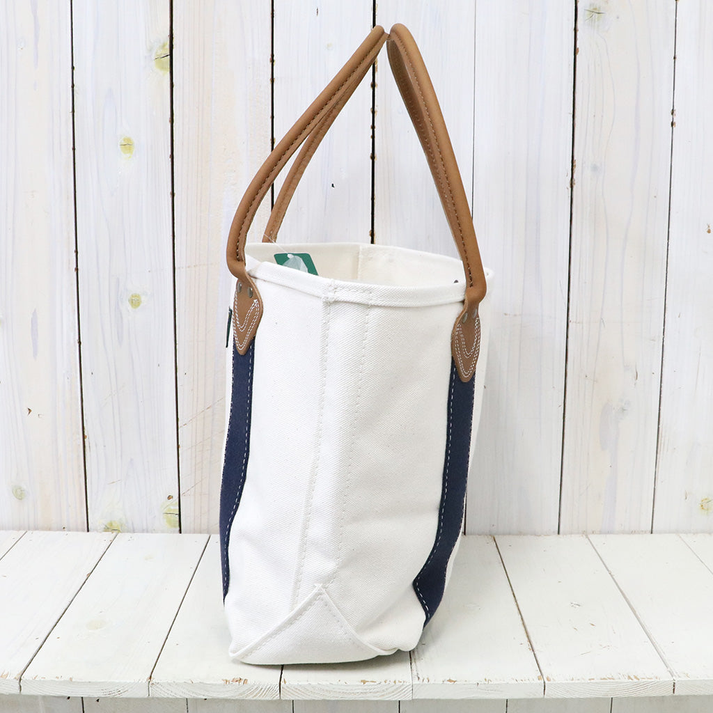 L.L.Bean『Leather Handle Katahdin Boat and Tote Bag』(Natural/Blue)