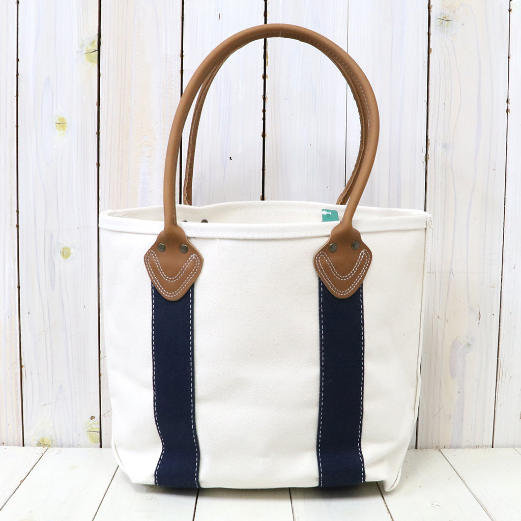 L.L.Bean『Leather Handle Katahdin Boat and Tote Bag』(Natural/Blue)