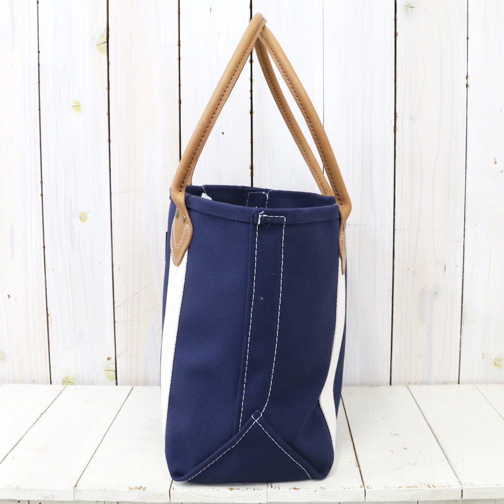 L.L.Bean『Leather Handle Katahdin Boat and Tote Bag』(Blue/Natural)