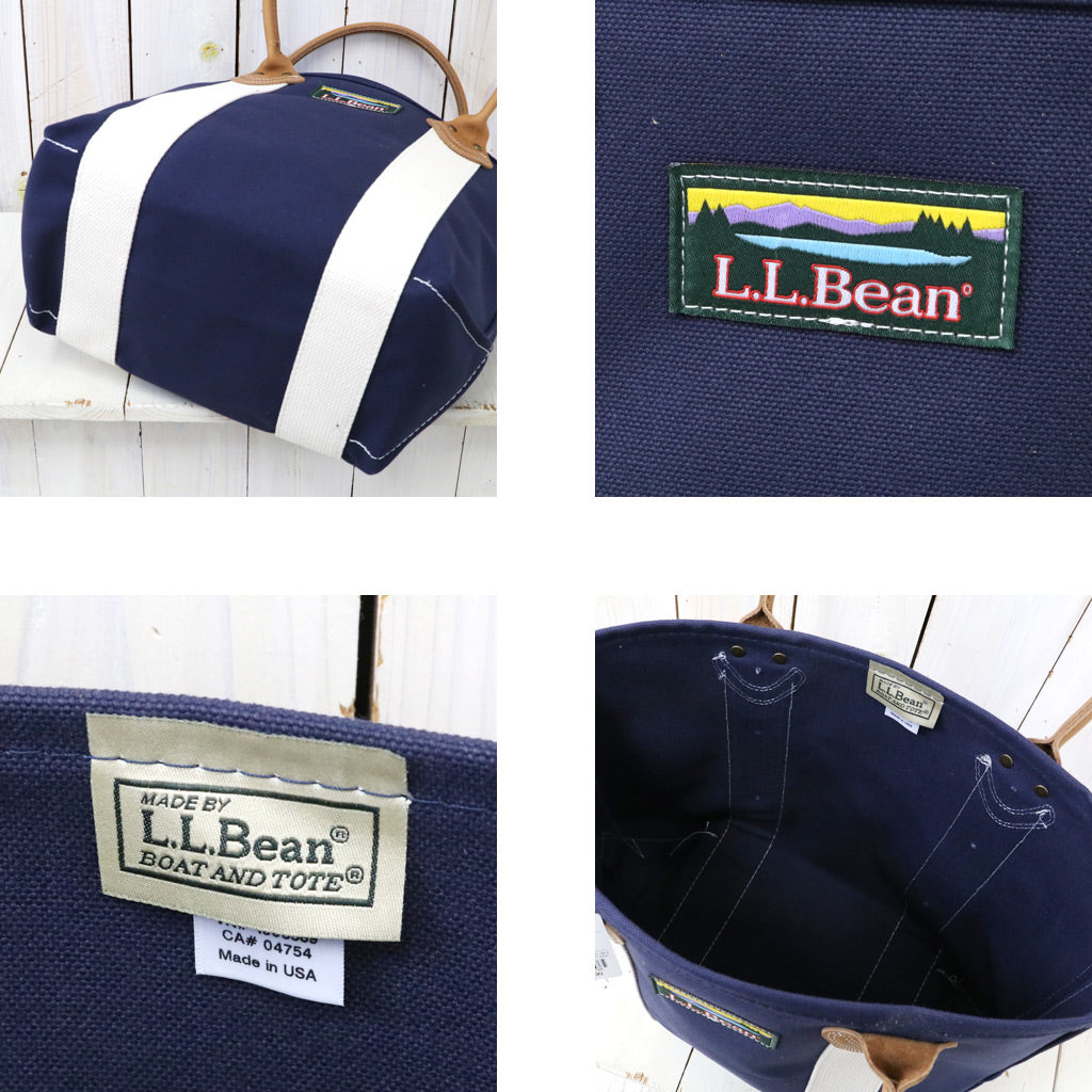 L.L.Bean『Leather Handle Katahdin Boat and Tote Bag』(Blue/Natural)
