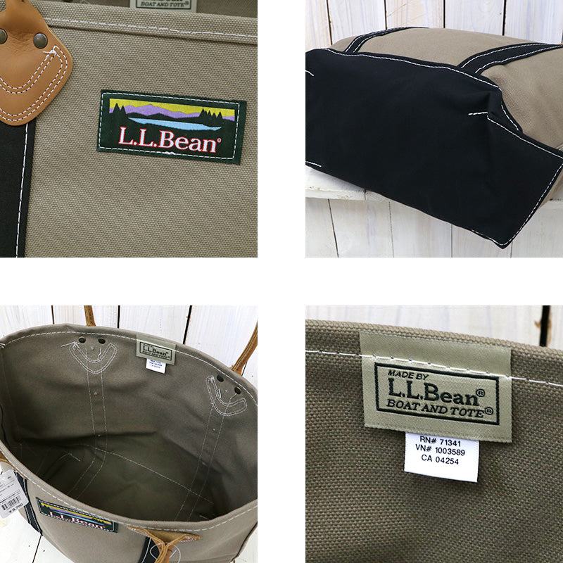 L.L.Bean『Leather Handle Katahdin Boat and Tote Bag』(Dark Cement/Black)