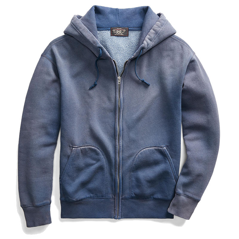 Double RL : FLEECE FULL-ZIP HOODIE (ERASMUS NAVY)