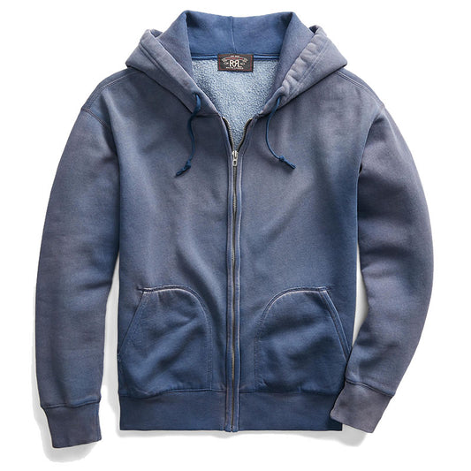 Double RL : FLEECE FULL-ZIP HOODIE (ERASMUS NAVY)