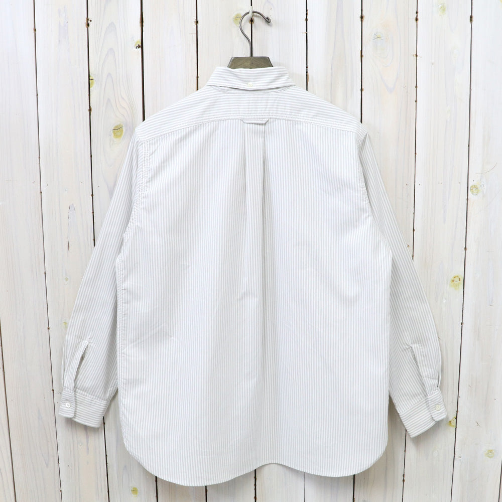 nanamica『Button Down Stripe Wind Shirt』(Taupe)
