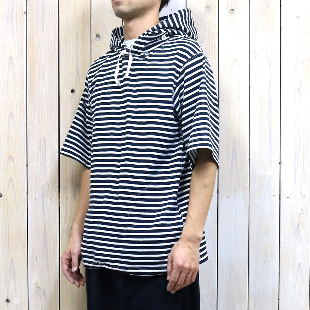 ENGINEERED GARMENTS『Short Sleeve Hoody-PC Stripe Jersey』(Navy