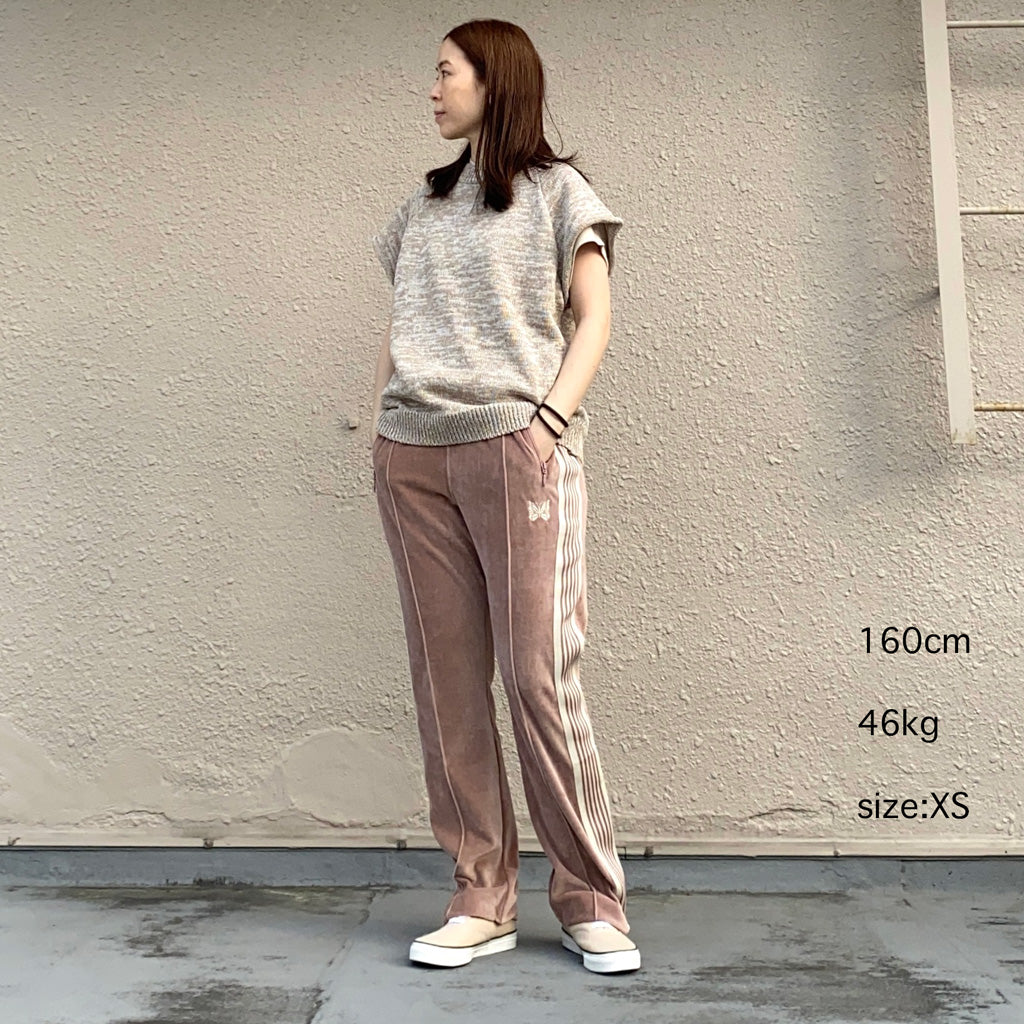 【SALE40%OFF】Needles『Narrow Track Pant-C/PE Velour』(Old Rose)