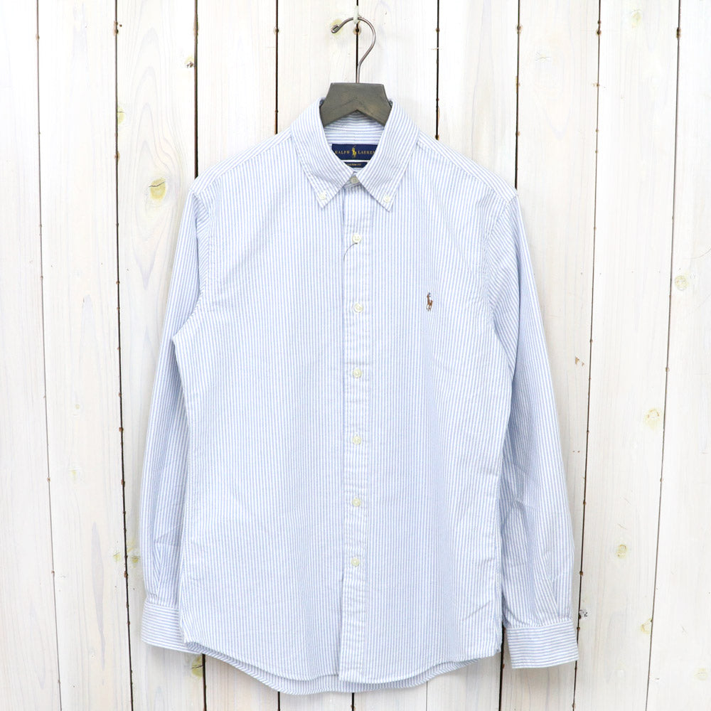 POLO RALPH LAUREN『カスタムフィット ストライプド オックスフォードシャツ』(BLUE)