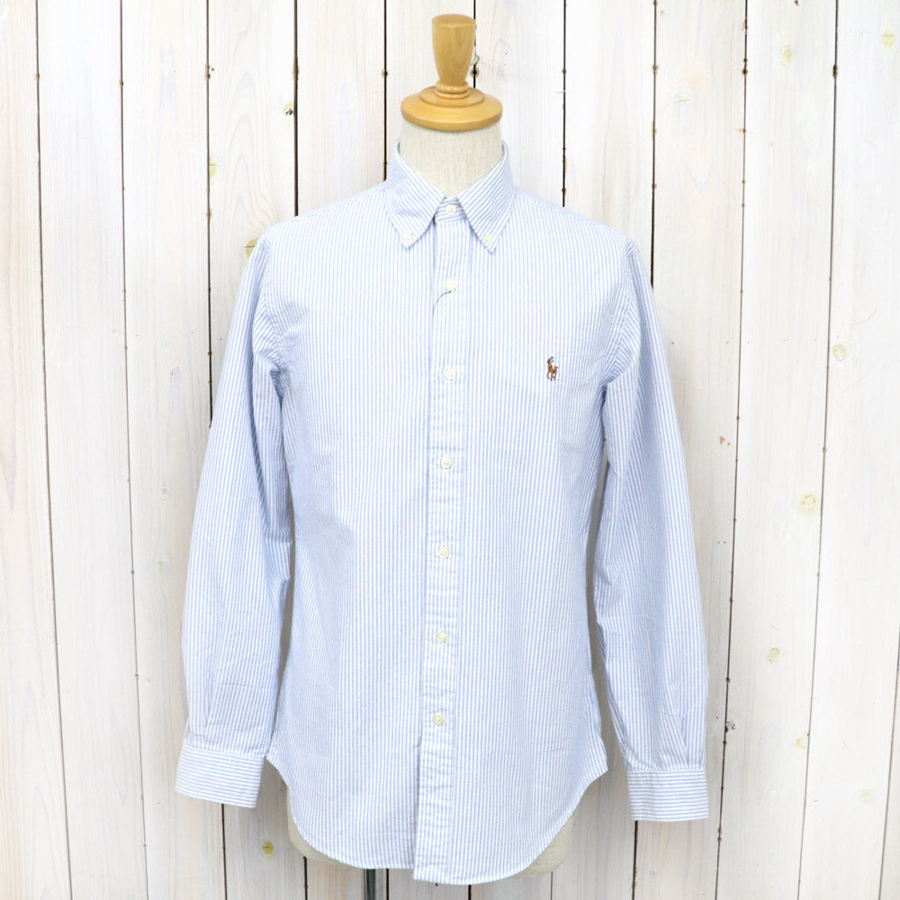 POLO RALPH LAUREN『カスタムフィット ストライプド オックスフォードシャツ』(BLUE)