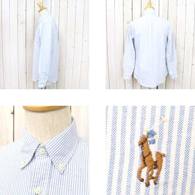 POLO RALPH LAUREN『カスタムフィット ストライプド オックスフォードシャツ』(BLUE)