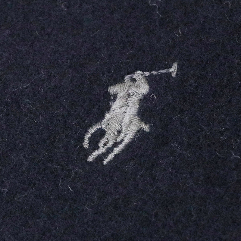 POLO RALPH LAUREN『リバーシブル ウールブレンド スカーフ』(NAVY/GRAY)