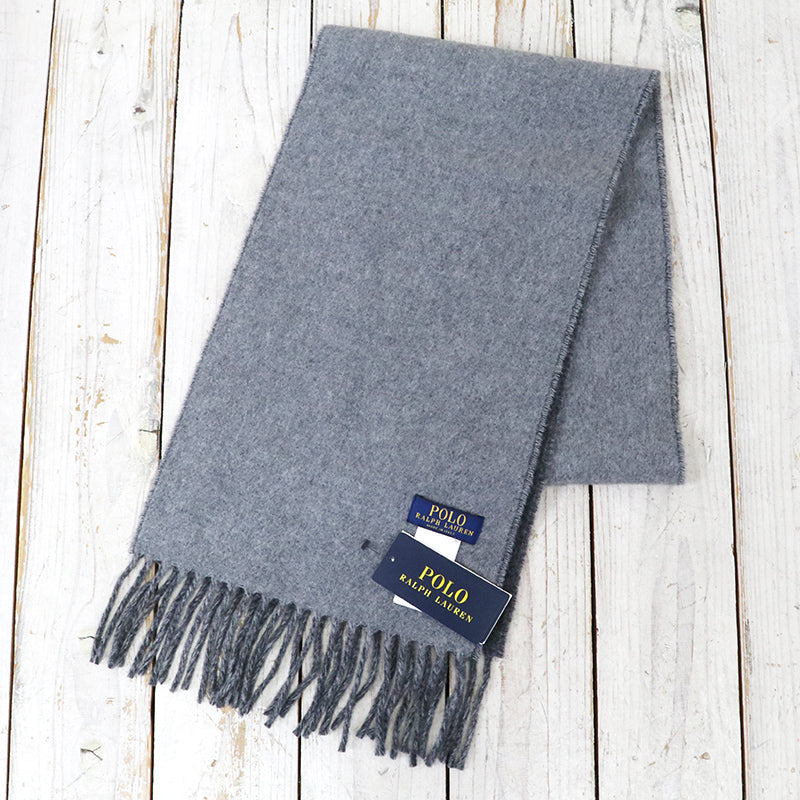 POLO RALPH LAUREN『リバーシブル ウールブレンド スカーフ』(GRAY/LT.GRAY)