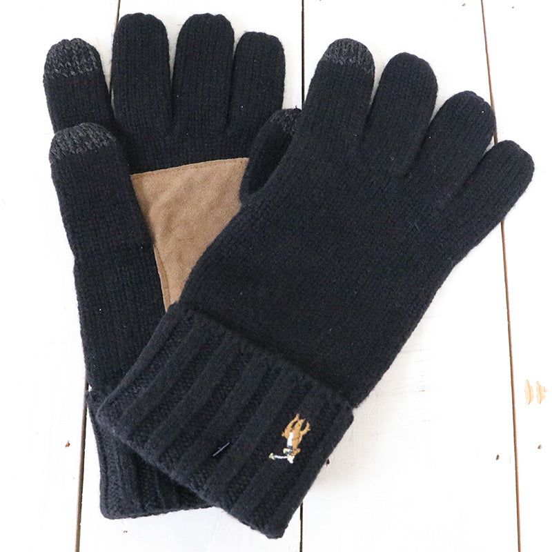 POLO RALPH LAUREN『SIGNATURE MERINO TOUGH GLOVES W/LEATHER PATCH』(Black)