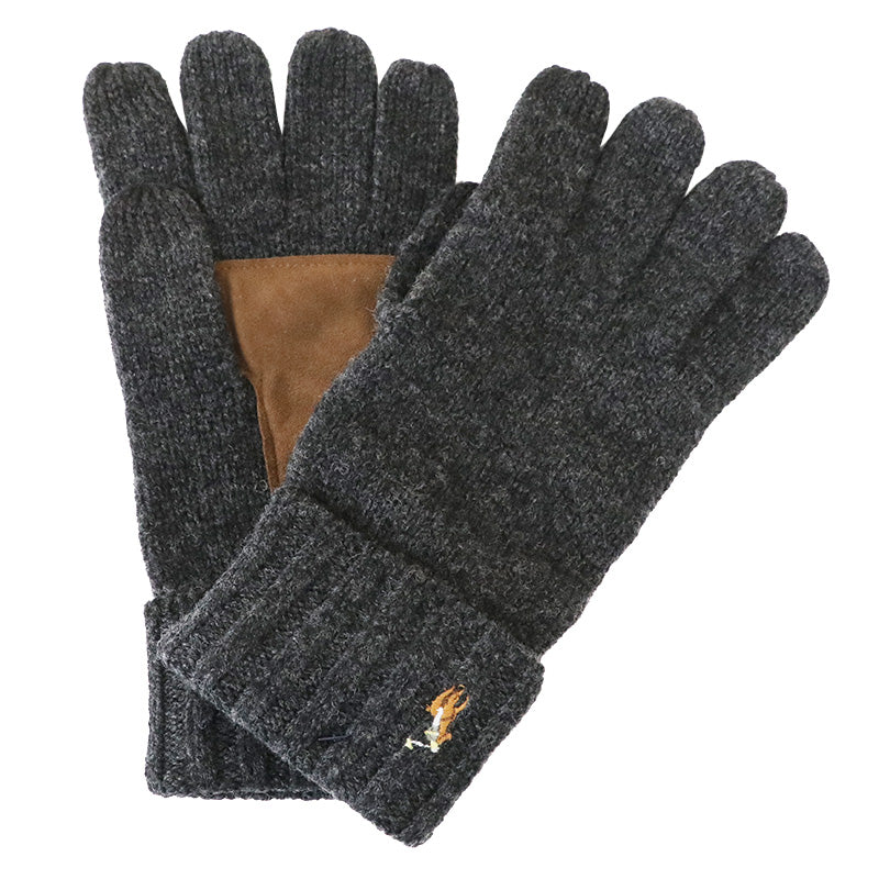POLO RALPH LAUREN『SIGNATURE MERINO TOUGH GLOVES W/LEATHER PATCH』(Charcoal)