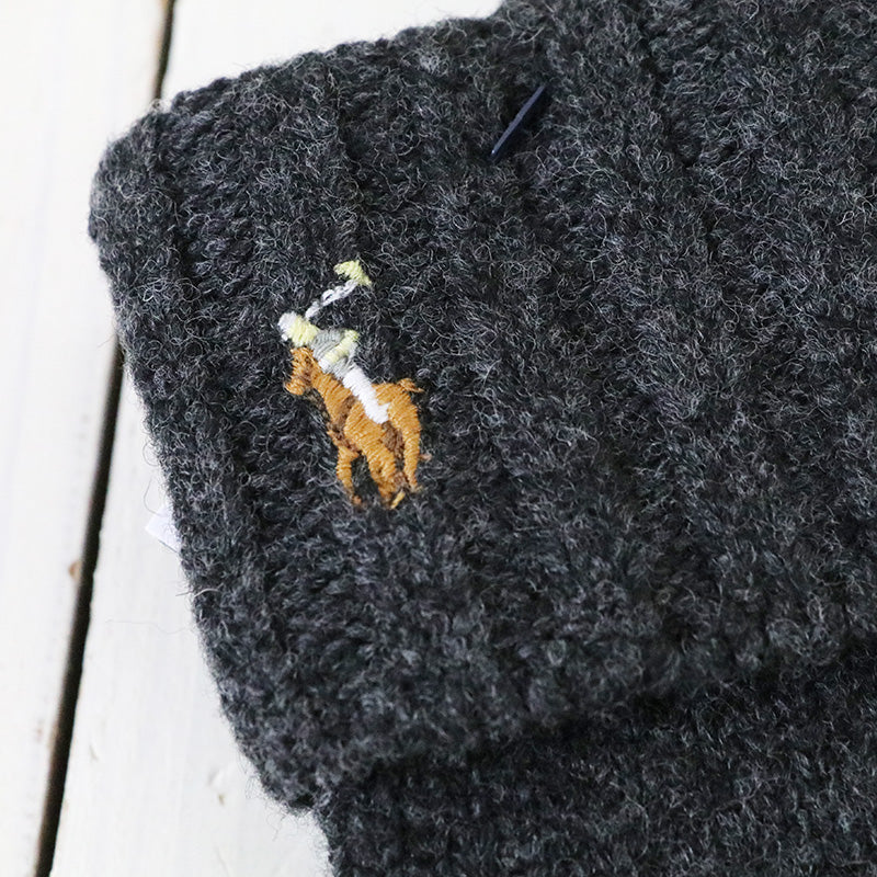 POLO RALPH LAUREN『SIGNATURE MERINO TOUGH GLOVES W/LEATHER PATCH』(Charcoal)