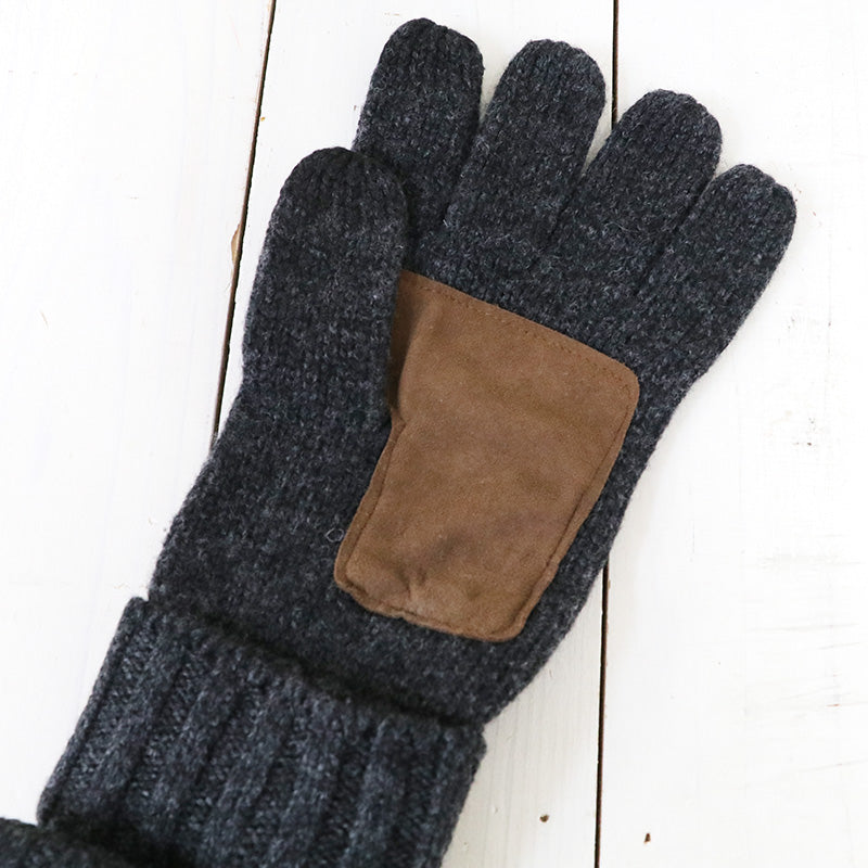 POLO RALPH LAUREN『SIGNATURE MERINO TOUGH GLOVES W/LEATHER PATCH』(Charcoal)