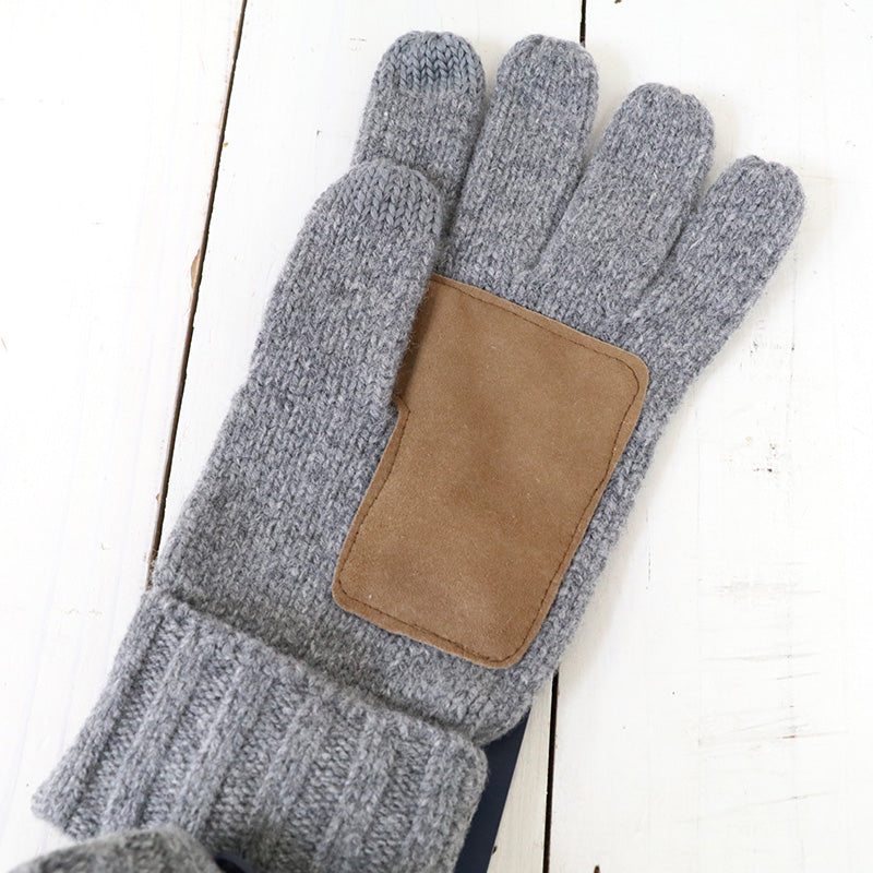 POLO RALPH LAUREN『SIGNATURE MERINO TOUGH GLOVES W/LEATHER PATCH』(Fawn Grey Heather)