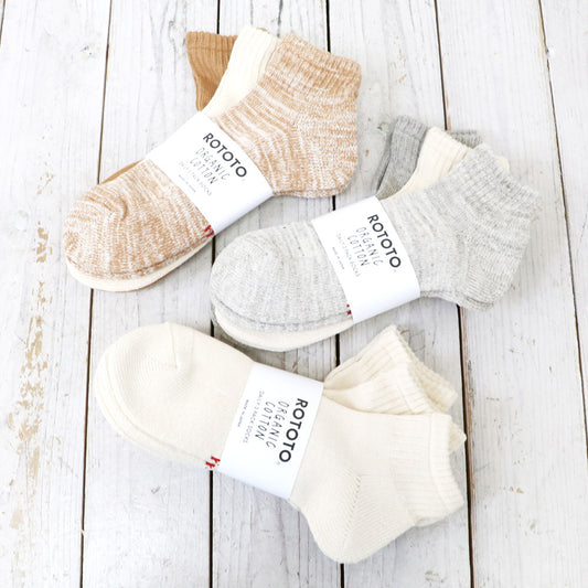 ROTOTO『ORGANIC DAILY 3 PACK ANKLE SOCKS』