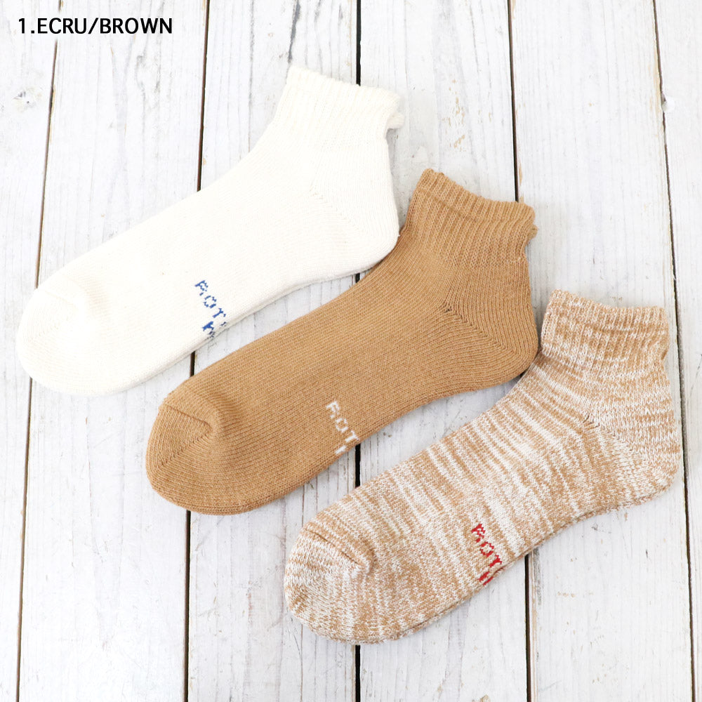 ROTOTO『ORGANIC DAILY 3 PACK ANKLE SOCKS』