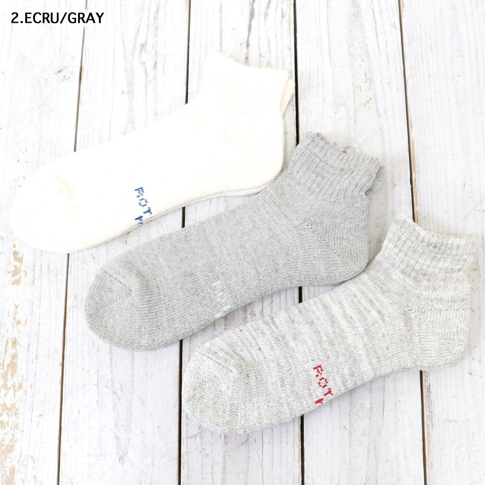 ROTOTO『ORGANIC DAILY 3 PACK ANKLE SOCKS』