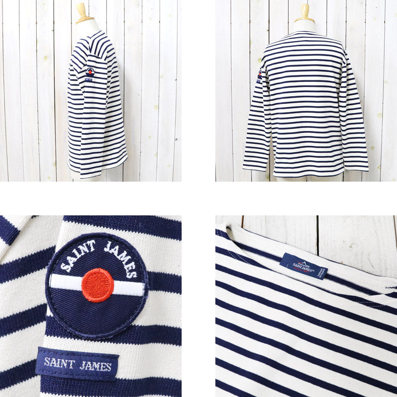 SAINT JAMES『OUESSANT PATCH』(ECRU/MARINE)