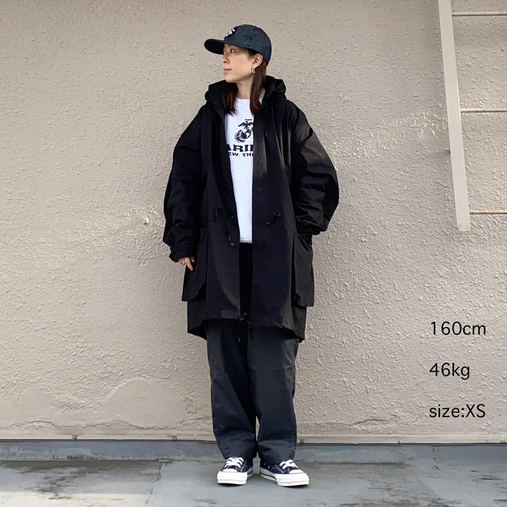 SASSAFRAS『DIGS CREW COAT(C/CORDURA NYLON OXFORD)』(BLACK)