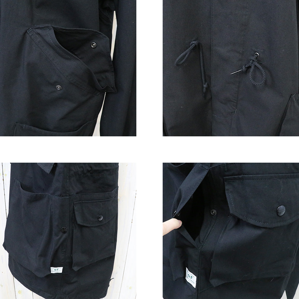 SASSAFRAS『DIGS CREW COAT(C/CORDURA NYLON OXFORD)』(BLACK)