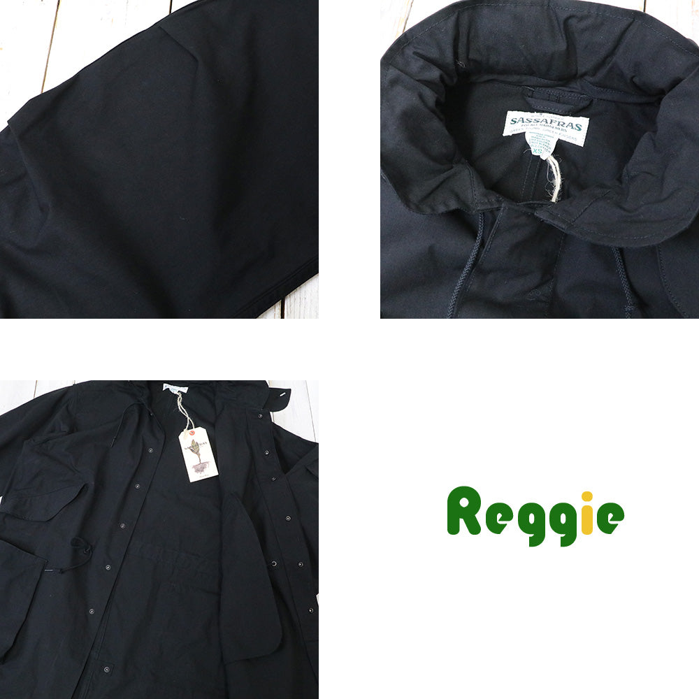 SASSAFRAS『DIGS CREW COAT(C/CORDURA NYLON OXFORD)』(BLACK)