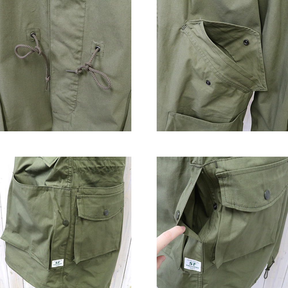 SASSAFRAS『DIGS CREW COAT(C/CORDURA NYLON OXFORD)』(OLIVE)