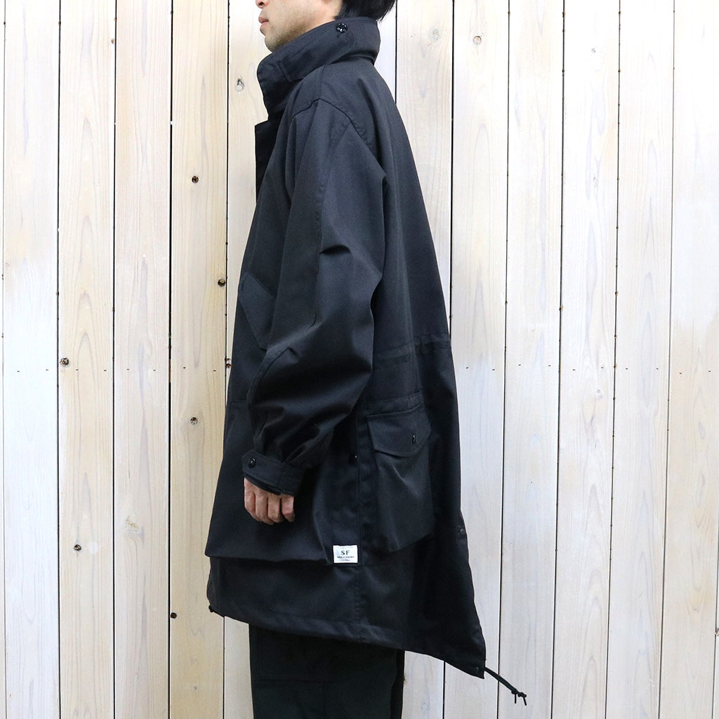 SASSAFRAS『DIGS CREW COAT(BRITISH TWILL)』(CHARCOAL)