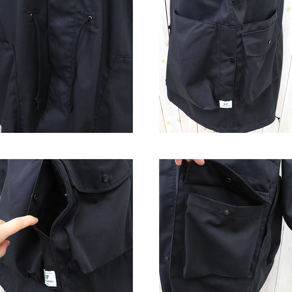 SASSAFRAS『DIGS CREW COAT(BRITISH TWILL)』(CHARCOAL)