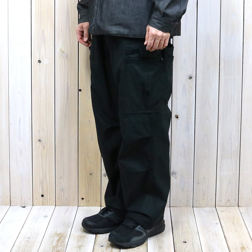 SASSAFRAS『OVERGROWN PANTS(BACK SATIN)』(BLACK)
