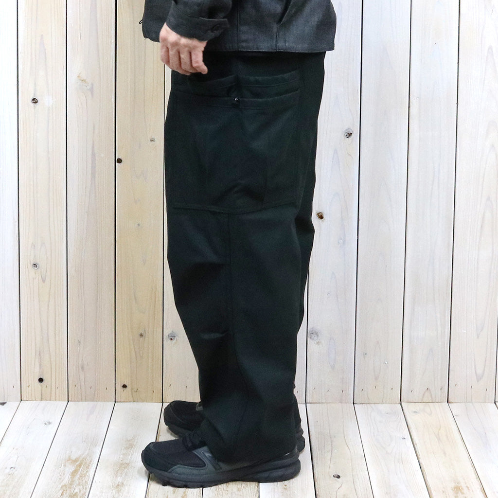 SASSAFRAS『OVERGROWN PANTS(BACK SATIN)』(BLACK)