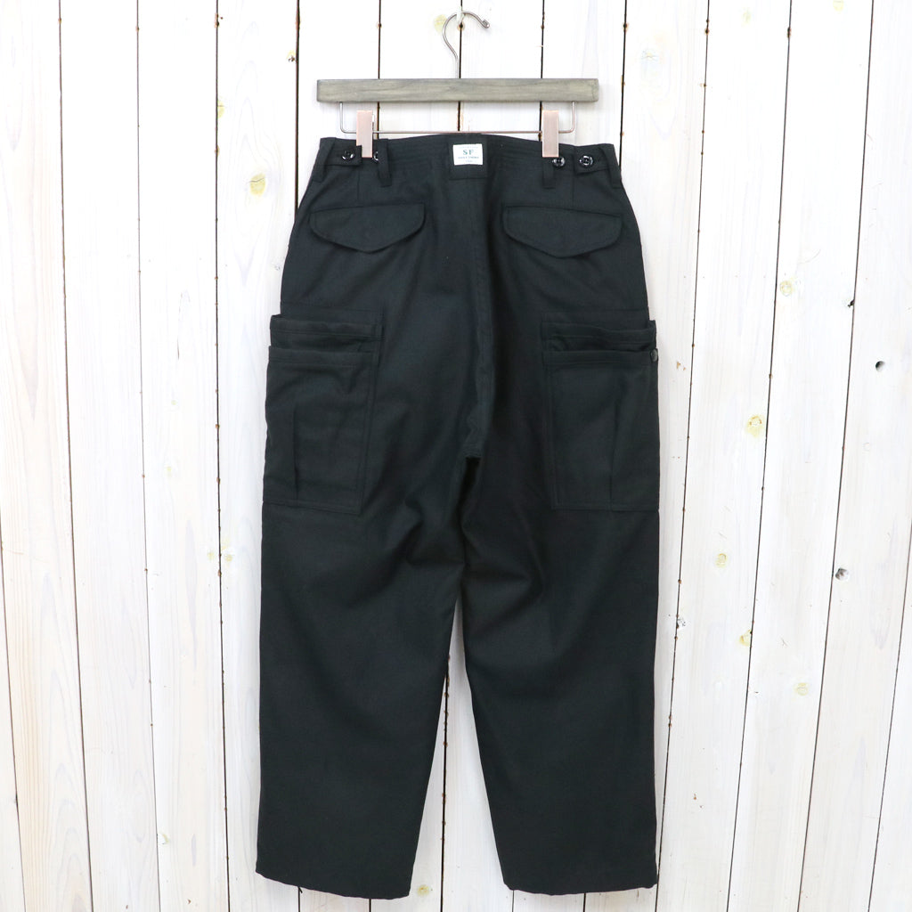 SASSAFRAS『OVERGROWN PANTS(BACK SATIN)』(BLACK)