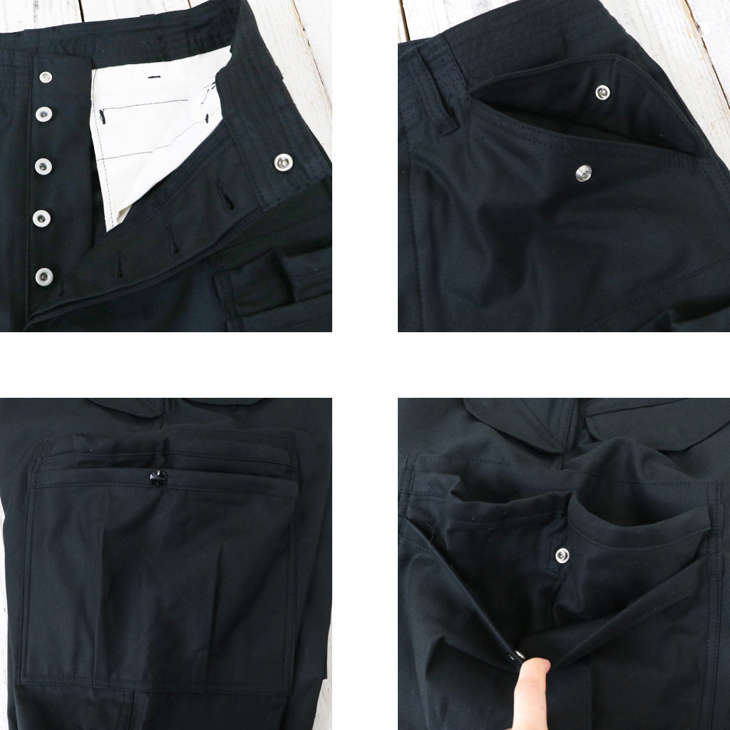 SASSAFRAS『OVERGROWN PANTS(BACK SATIN)』(BLACK)