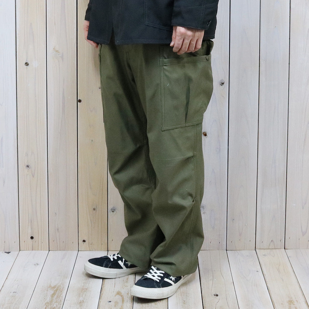 SASSAFRAS『OVERGROWN PANTS(BACK SATIN)』(OLIVE)