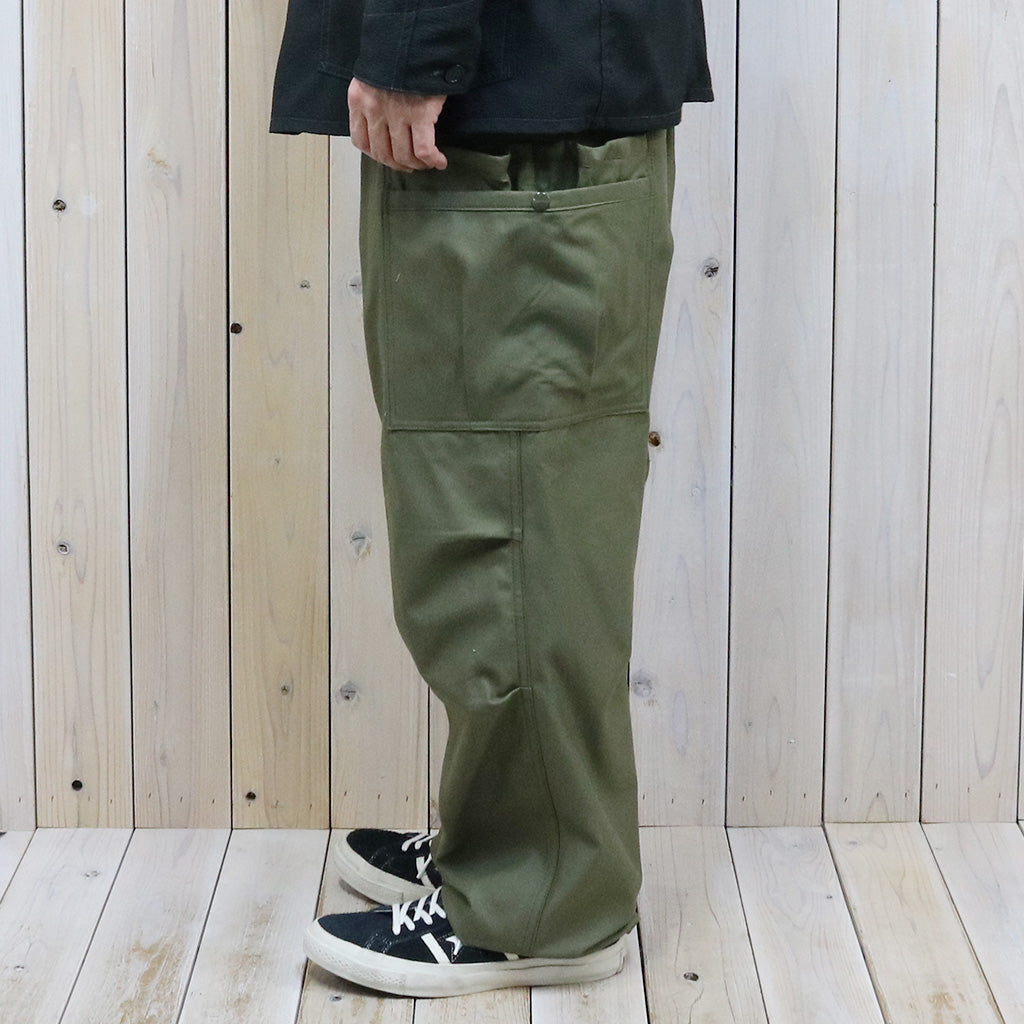 SASSAFRAS『OVERGROWN PANTS(BACK SATIN)』(OLIVE)