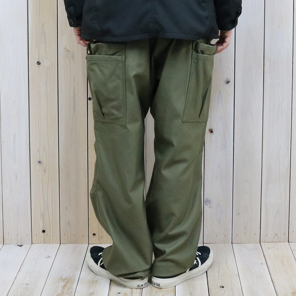 SASSAFRAS『OVERGROWN PANTS(BACK SATIN)』(OLIVE)