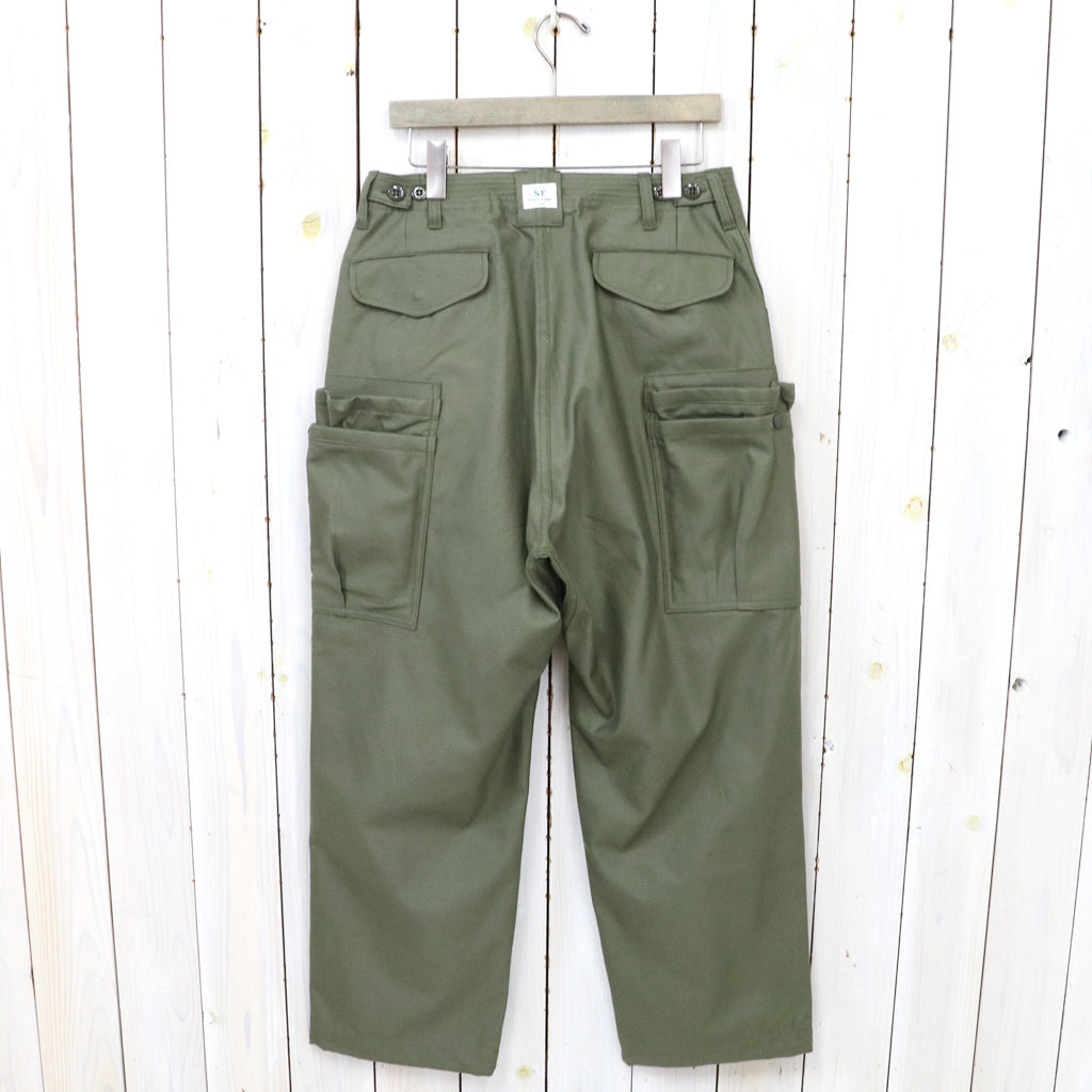 SASSAFRAS『OVERGROWN PANTS(BACK SATIN)』(OLIVE)