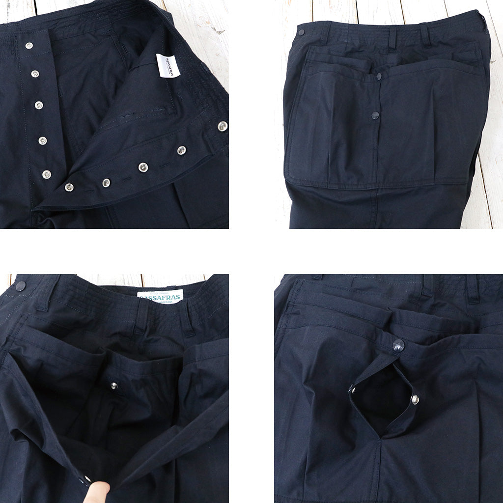 SASSAFRAS『OVERGROWN HIKER PANTS(BAFU CLOTH)』(NAVY)