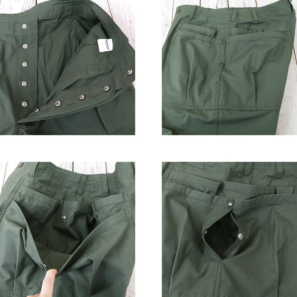 SASSAFRAS『OVERGROWN HIKER PANTS(BAFU CLOTH)』(OLIVE)