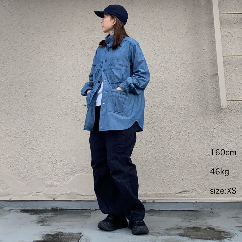 SASSAFRAS『OVERGROWN FATIGUE HALF(5oz CHAMBRAY)』(BLUE)