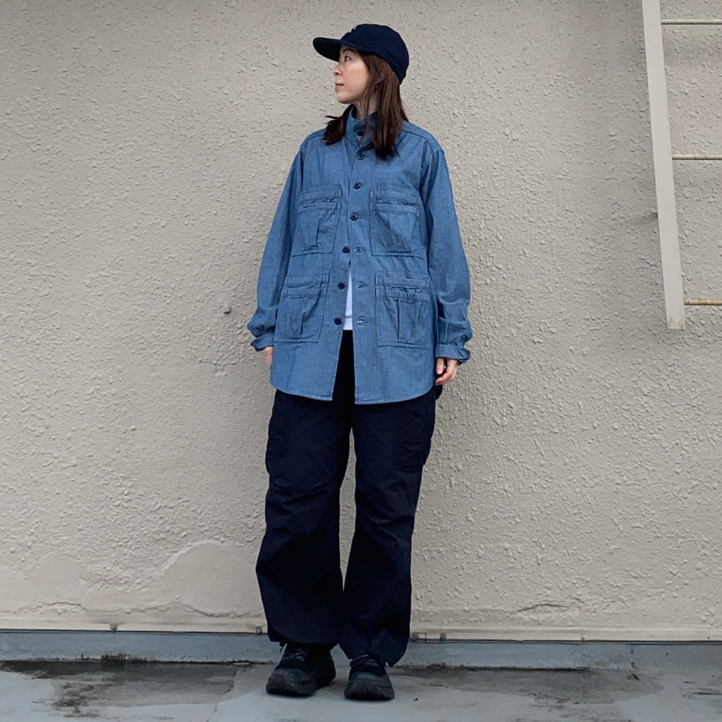 SASSAFRAS『OVERGROWN FATIGUE HALF(5oz CHAMBRAY)』(BLUE)
