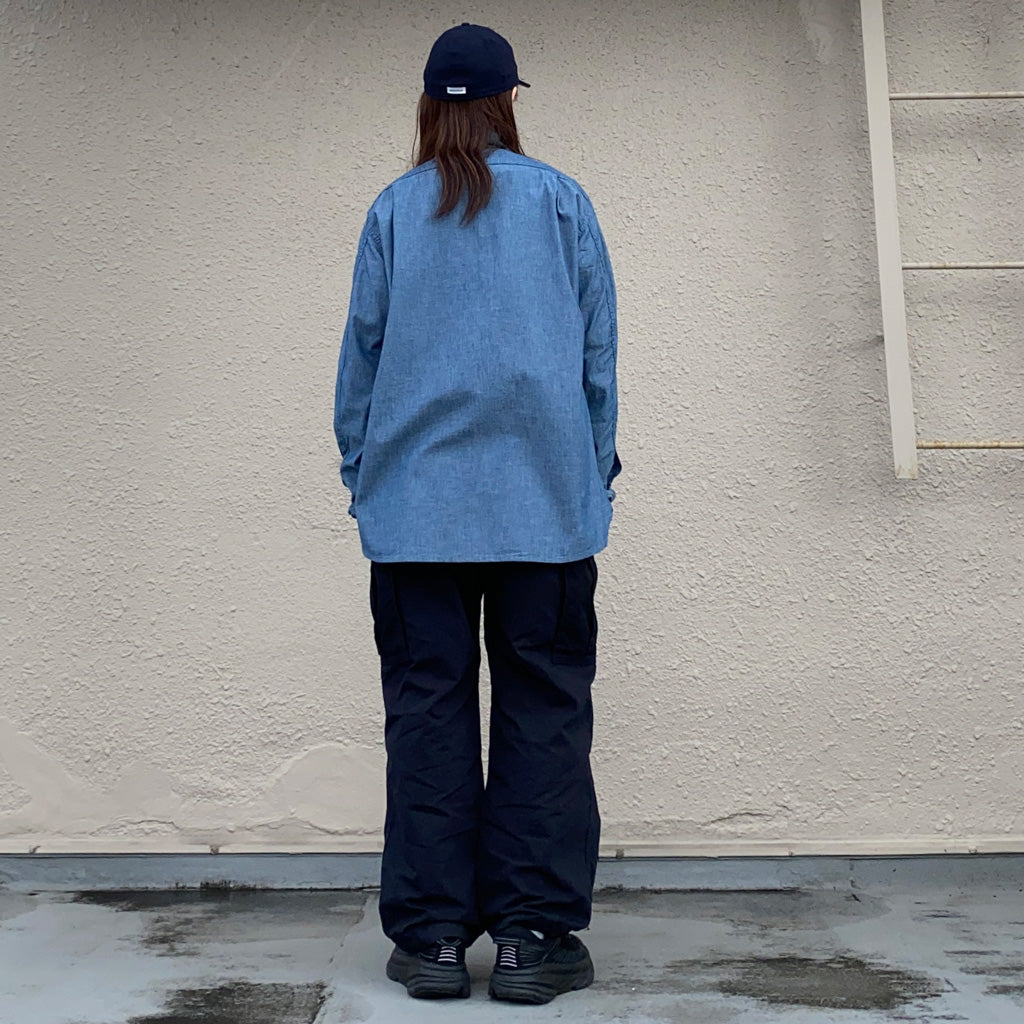 SASSAFRAS『OVERGROWN FATIGUE HALF(5oz CHAMBRAY)』(BLUE)