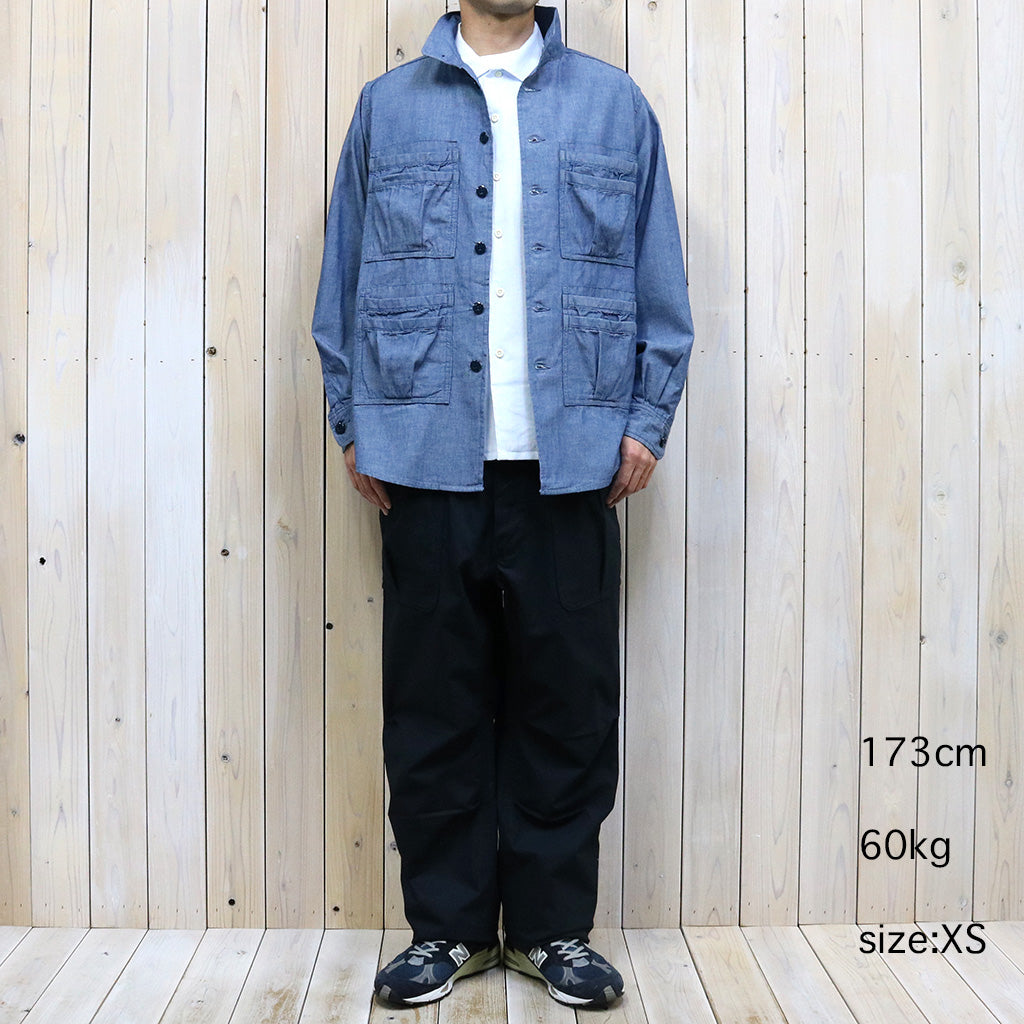 SASSAFRAS『OVERGROWN FATIGUE HALF(5oz CHAMBRAY)』(BLUE)