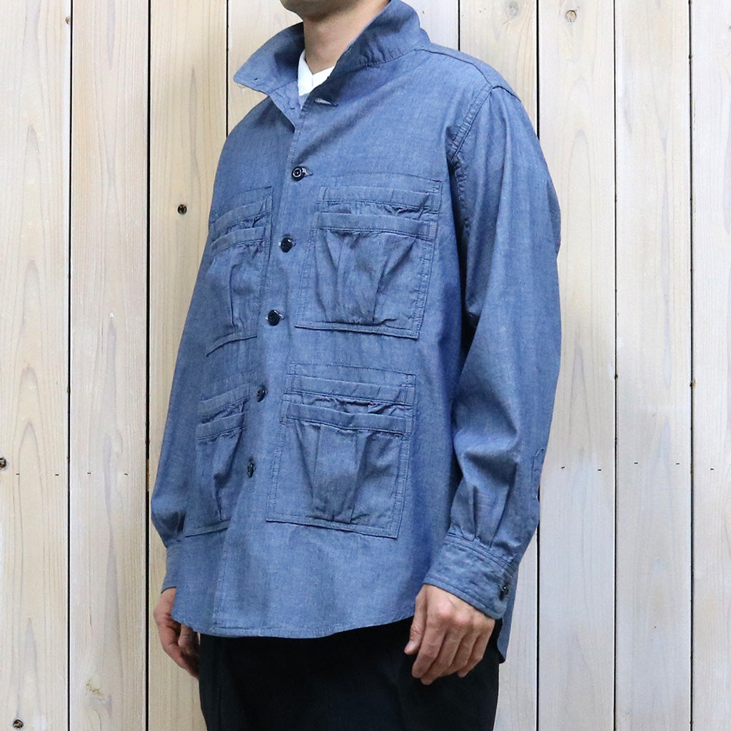 SASSAFRAS『OVERGROWN FATIGUE HALF(5oz CHAMBRAY)』(BLUE)