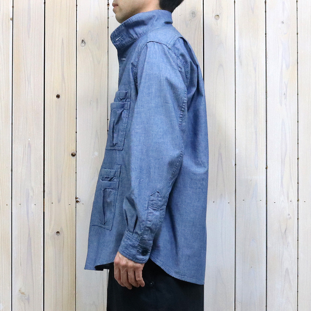 SASSAFRAS『OVERGROWN FATIGUE HALF(5oz CHAMBRAY)』(BLUE)