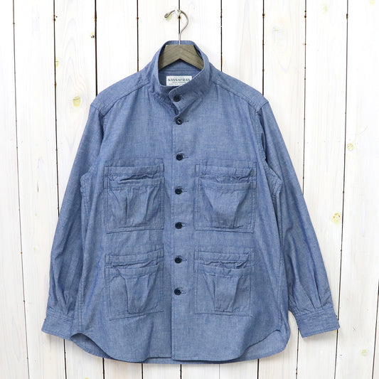 SASSAFRAS『OVERGROWN FATIGUE HALF(5oz CHAMBRAY)』(BLUE)