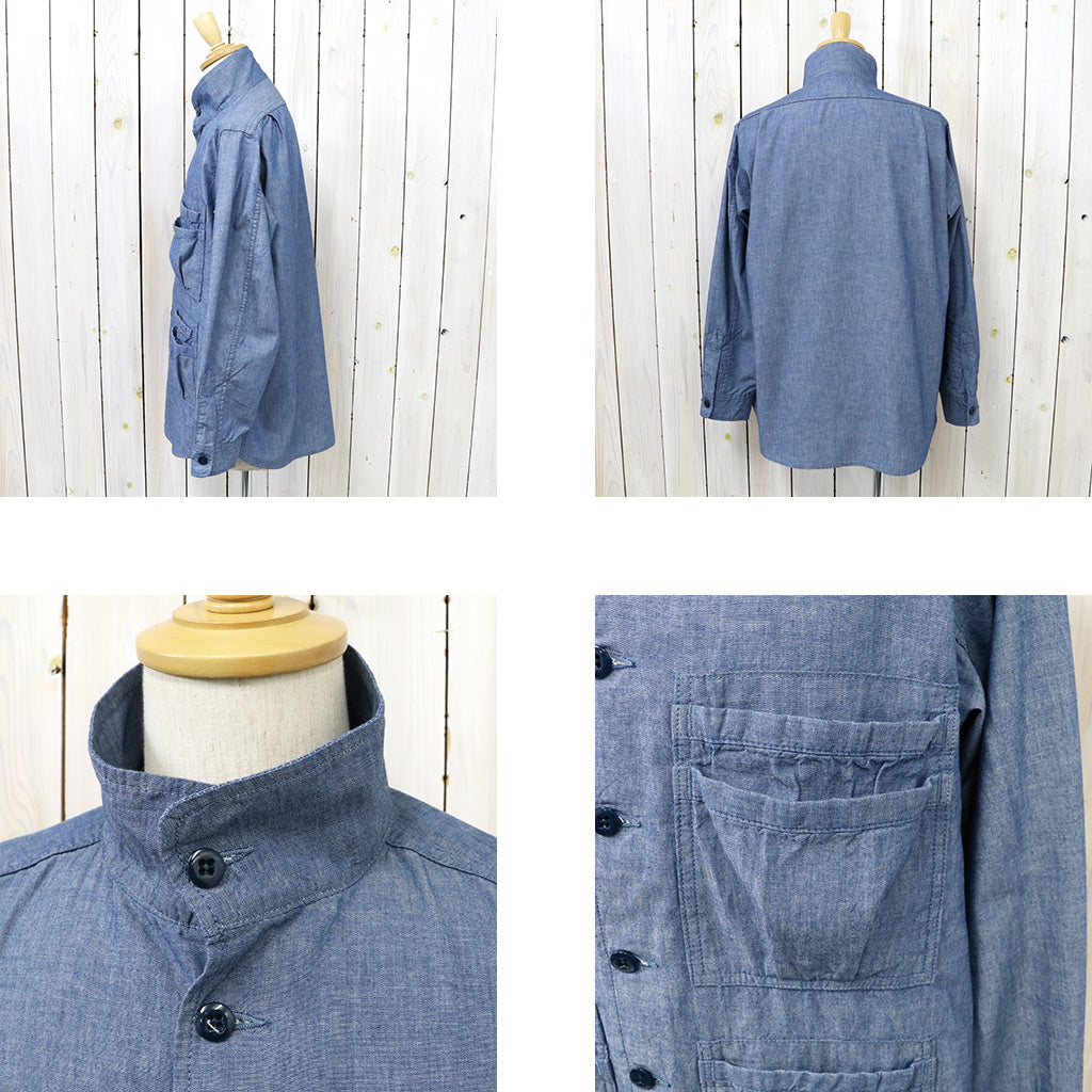 SASSAFRAS『OVERGROWN FATIGUE HALF(5oz CHAMBRAY)』(BLUE)